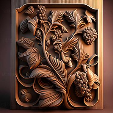 3D модель RELIEFCARVED WOODEN (STL)